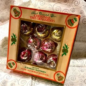 Vintage glass Christmas ornaments